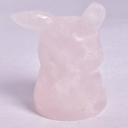 ROSE QUARTZ POKEMON PIKACHU CARVING P600