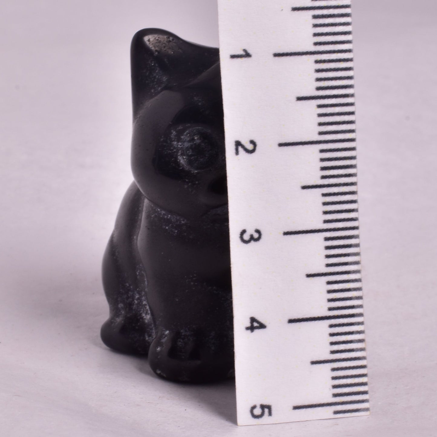 BLACK JASPER CAT CARVING P708