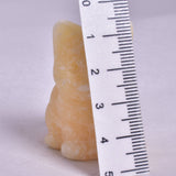 ORANGE CALCITE CAT CARVING P698