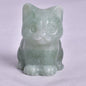 GREEN AVENTURINE CAT CARVING P699