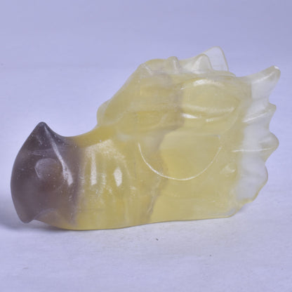 FLUORITE DRAGON HEAD CARVING P887