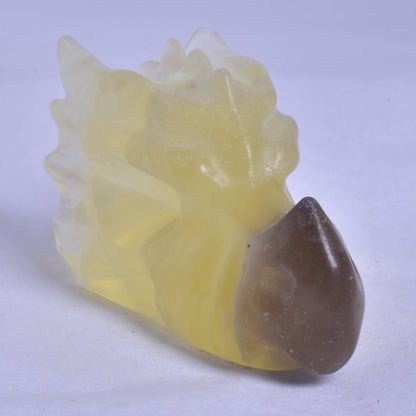 FLUORITE DRAGON HEAD CARVING P887