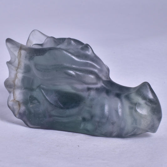 FLUORITE DRAGON HEAD CARVING P888