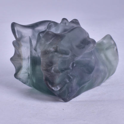 FLUORITE DRAGON HEAD CARVING P888