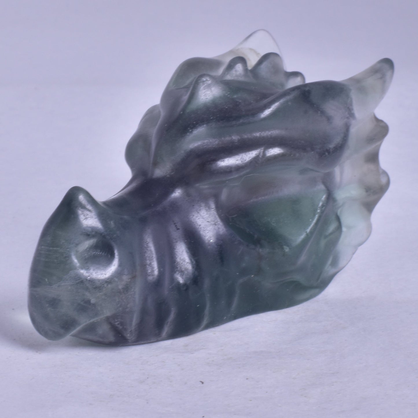 FLUORITE DRAGON HEAD CARVING P888