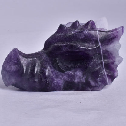 FLUORITE DRAGON HEAD CARVING P891