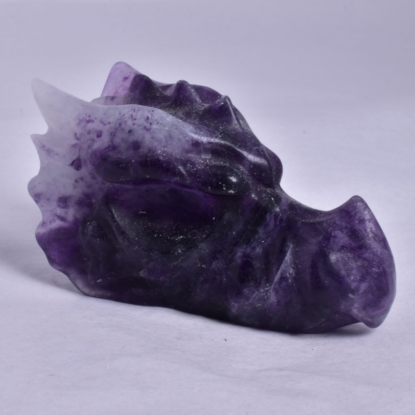 FLUORITE DRAGON HEAD CARVING P891