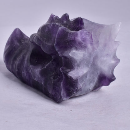 FLUORITE DRAGON HEAD CARVING P891