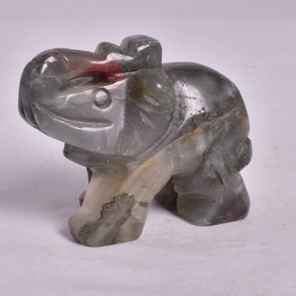 BLOODSTONE ELEPHANT CARVING P895