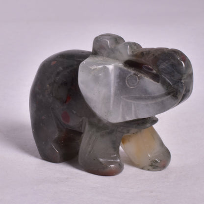 BLOODSTONE ELEPHANT CARVING P895