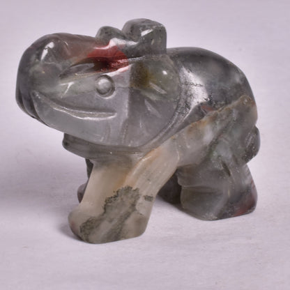 BLOODSTONE ELEPHANT CARVING P895