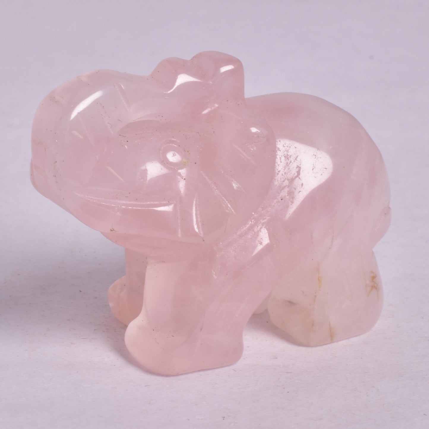 ROSE QUARTZ ELEPHANT CARVING P896