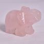 ROSE QUARTZ ELEPHANT CARVING P896
