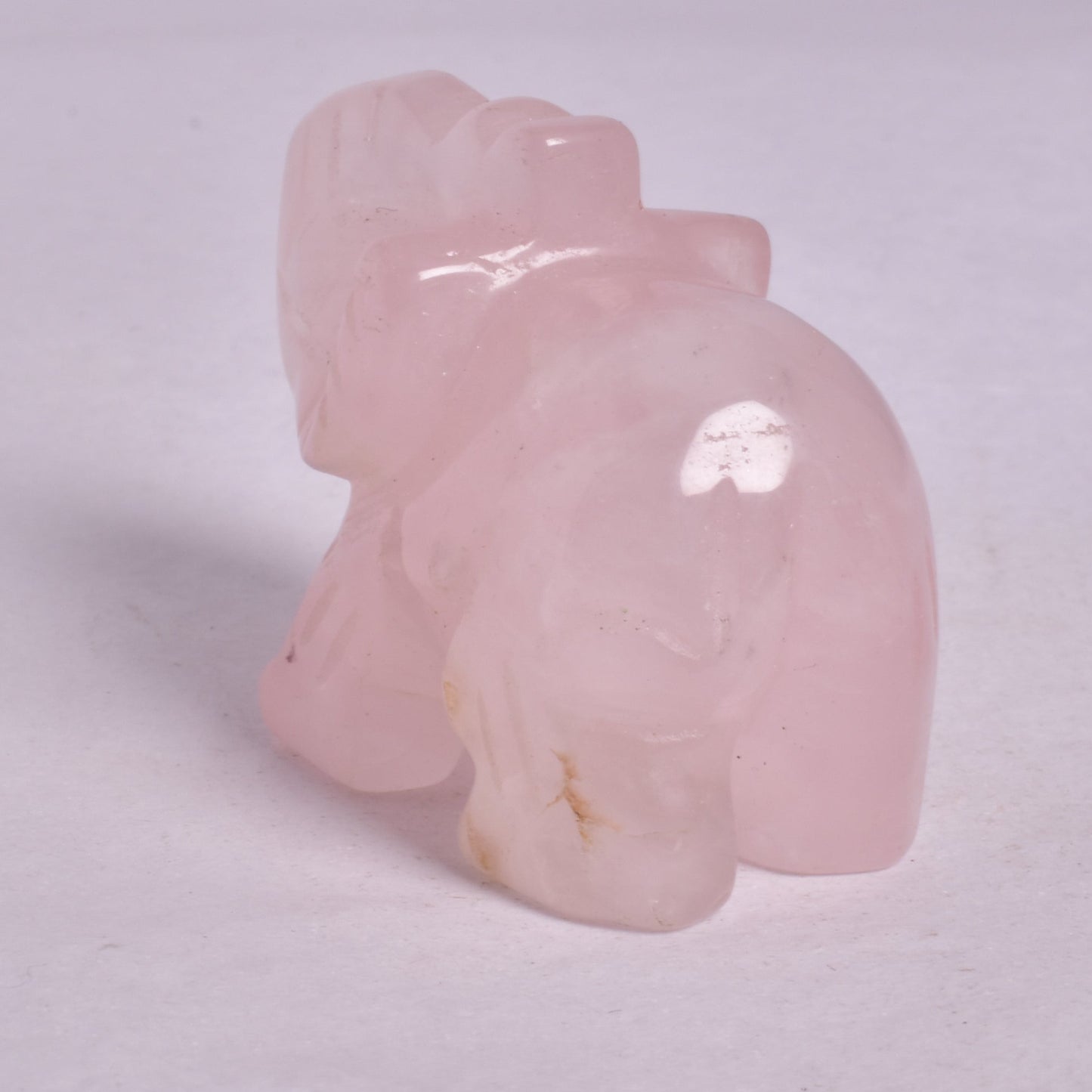 ROSE QUARTZ ELEPHANT CARVING P896