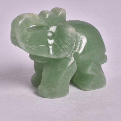 GREEN AVENTURINE ELEPHANT CARVING P813