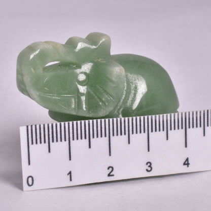 GREEN AVENTURINE ELEPHANT CARVING P813