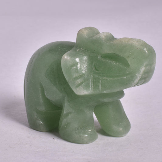 GREEN AVENTURINE ELEPHANT CARVING P813