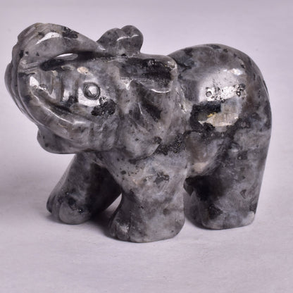 LARVIKITE ELEPHANT CARVING P820