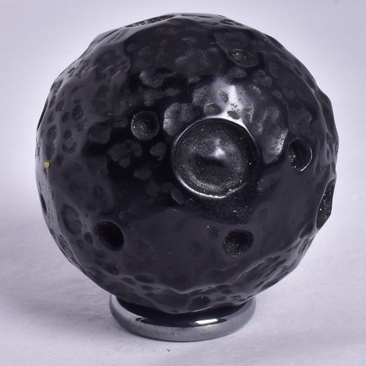 BLACK OBSIDIAN MOON SPHERE P826