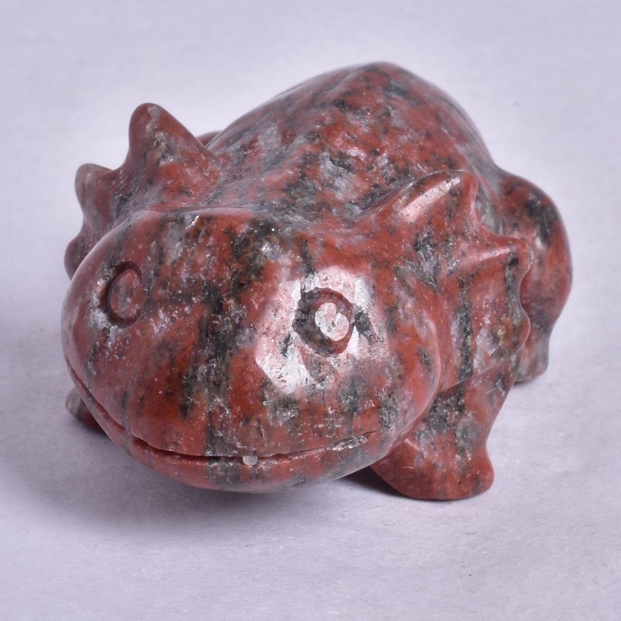 BRECCIATED JASPER AXOLTL CARVING P429