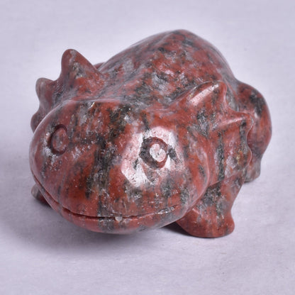 BRECCIATED JASPER AXOLTL CARVING P1077