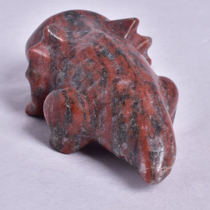 BRECCIATED JASPER AXOLTL CARVING P1077