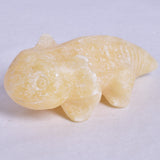 ORANGE CALCITE AXOLTL CARVING P422