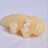 ORANGE CALCITE AXOLTL CARVING P422