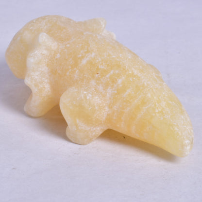 ORANGE CALCITE AXOLTL CARVING P1070