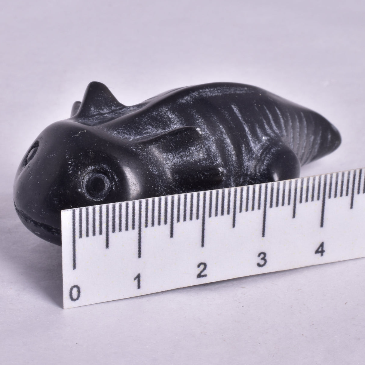 BLACK JASPER AXOLTL CARVING P421