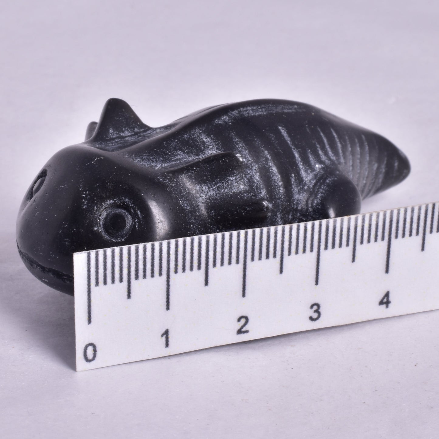BLACK JASPER AXOLTL CARVING P1069