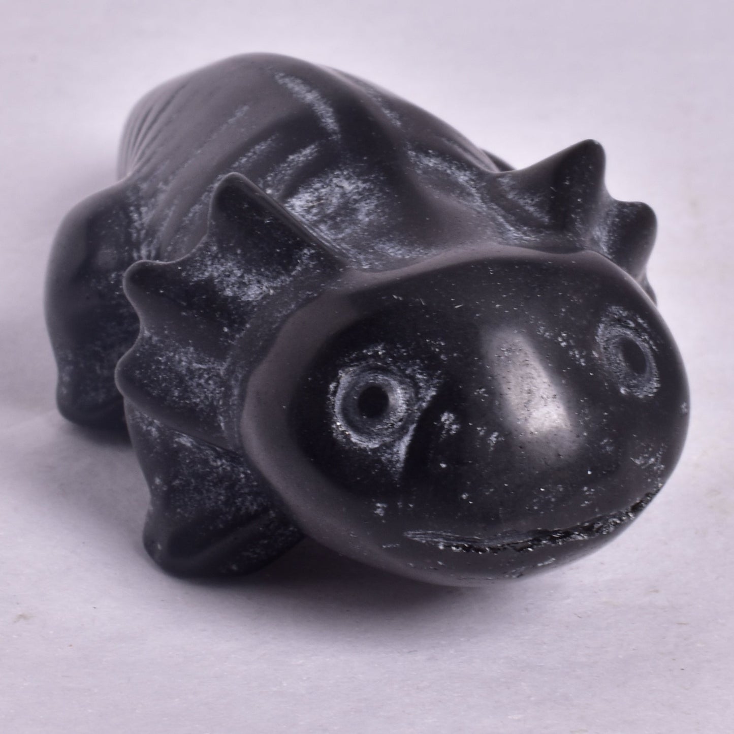 BLACK JASPER AXOLTL CARVING P1069