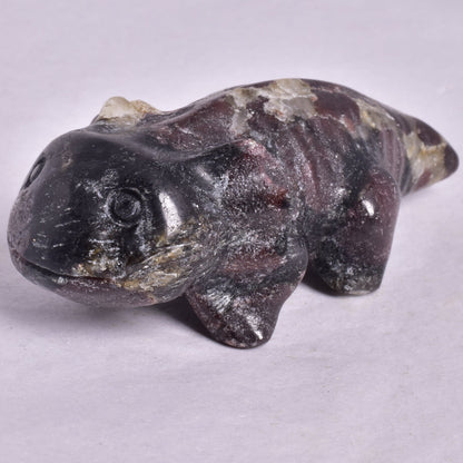 ALMANDINE GARNET AXOLTL CARVING P1073