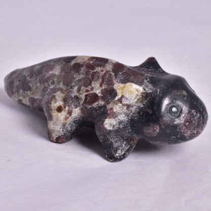 ALMANDINE GARNET AXOLTL CARVING P1073