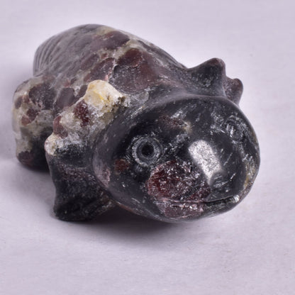 ALMANDINE GARNET AXOLTL CARVING P1073