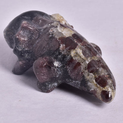 ALMANDINE GARNET AXOLTL CARVING P1073