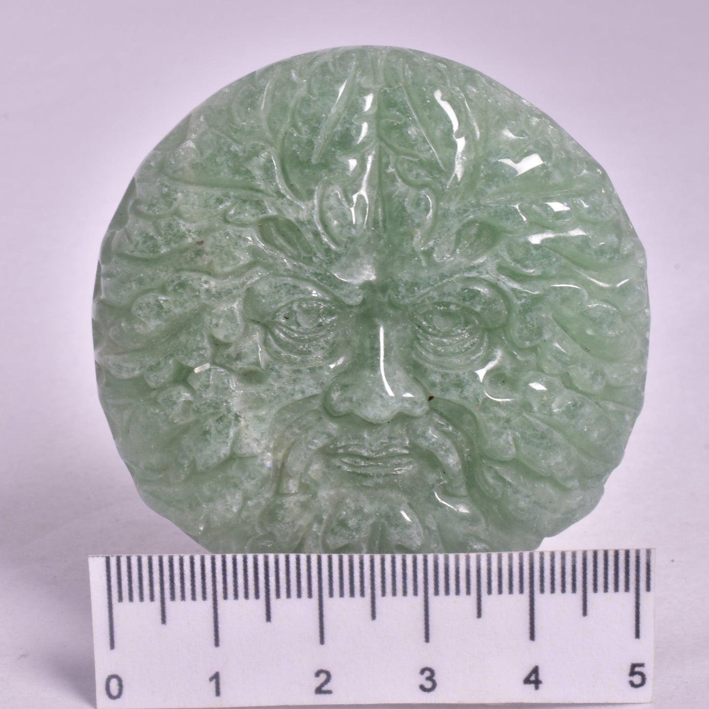 AVENTURINE GREEN MAN CARVING P818