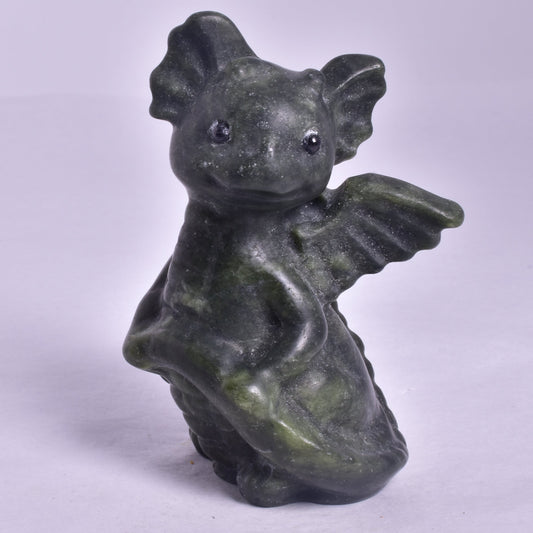 JADEITE BABY DRAGON CARVING P627