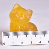 FLUORITE CAT CARVING P650