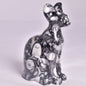 FOSSIL MARBLE SPHYNX CAT CARVING P801