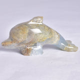 BLUE ONYX  DOLPHIN CARVING 7 cm P806