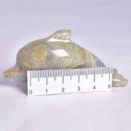 BLUE ONYX  DOLPHIN CARVING 7 cm P806