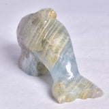 BLUE ONYX  DOLPHIN CARVING 7 cm P806