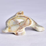 BLUE ONYX  DOLPHIN CARVING P808