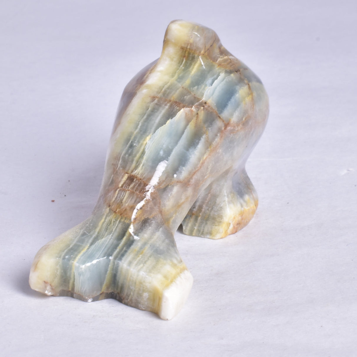 BLUE ONYX  DOLPHIN CARVING P808