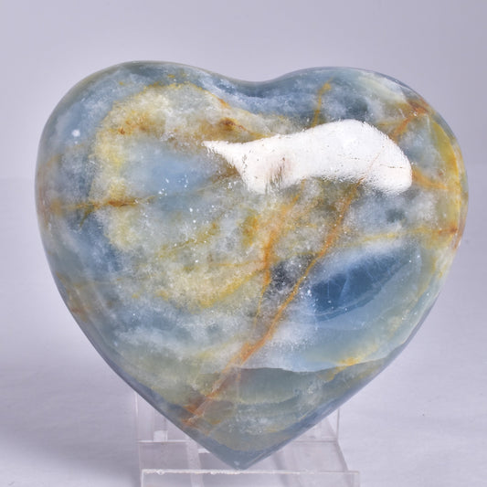 BLUE ONYX HEART CARVING P478