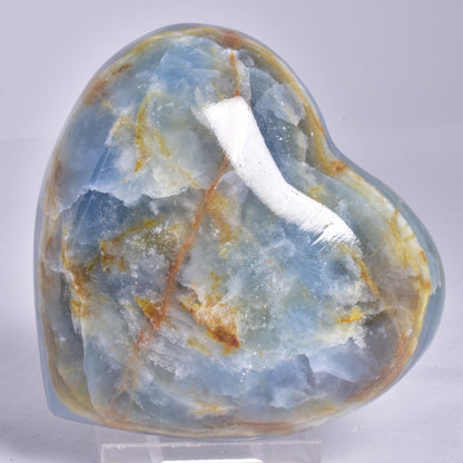 BLUE ONYX HEART CARVING P478