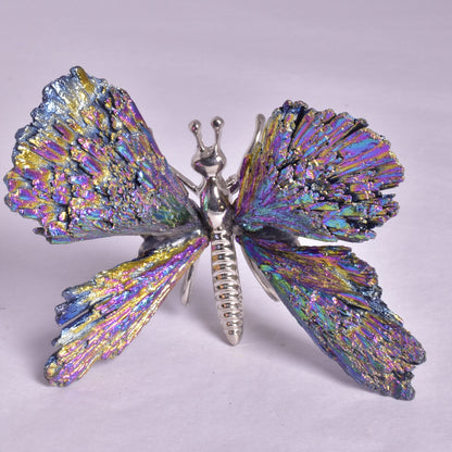 TITANIUM AURA KYANITE BUTTERFLY P926