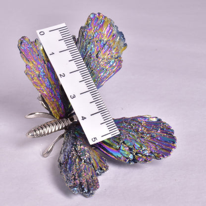 TITANIUM AURA KYANITE BUTTERFLY P926