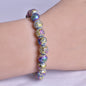 TITANIUM LAVE STONE BEADED BRACELET J131